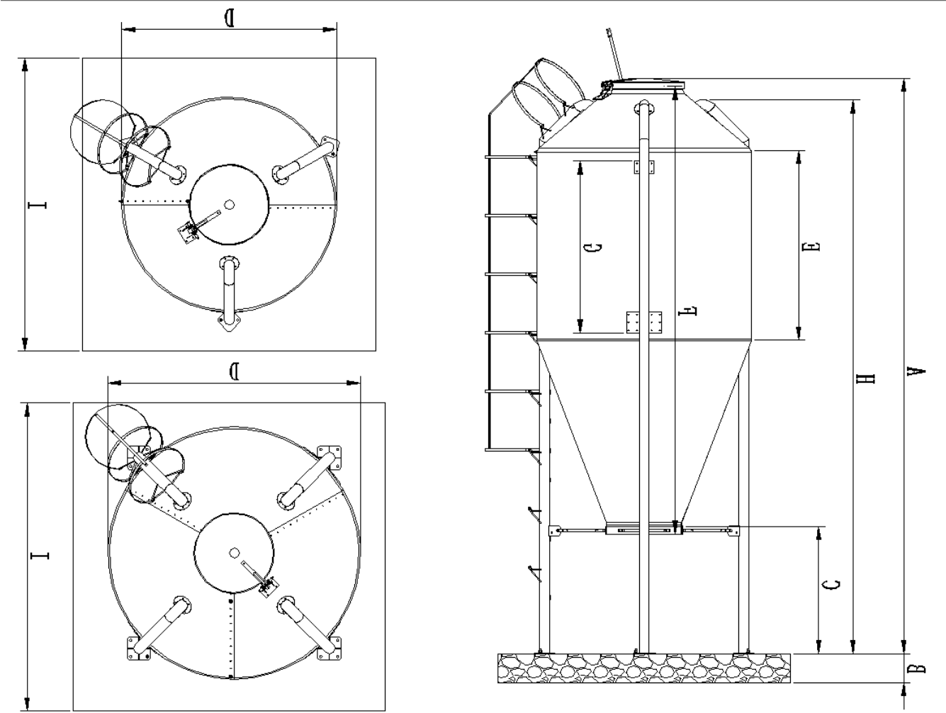 6MC玻璃钢料塔(3.6吨)(图1)
